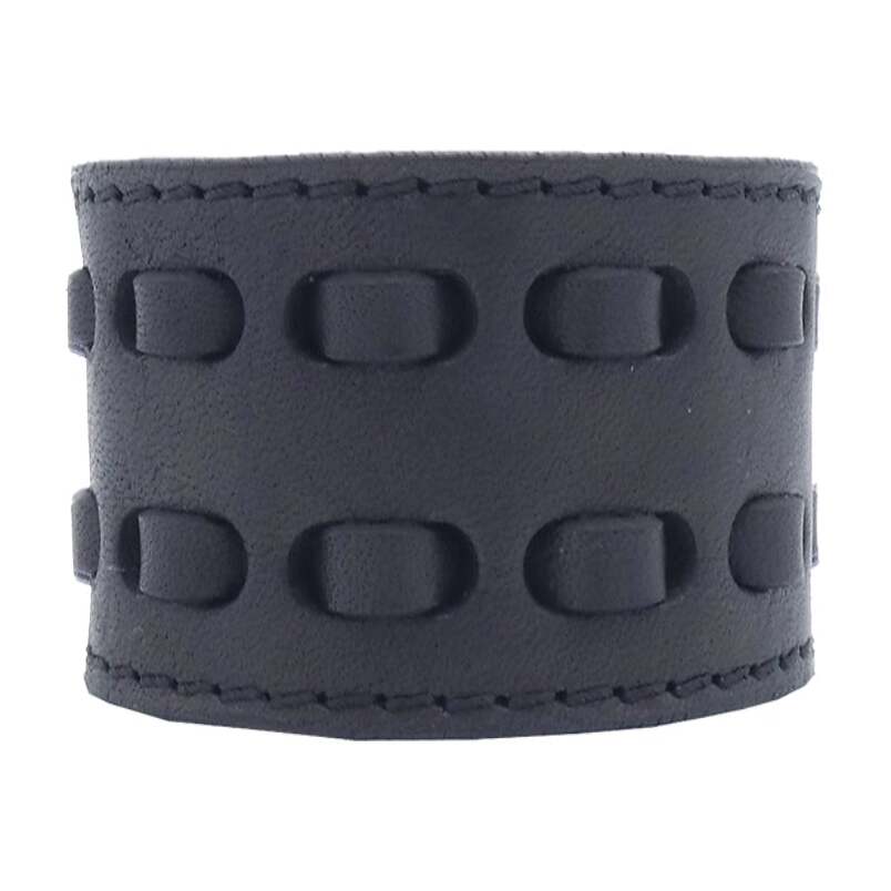 Aria bracelet in 4cm hand-woven leather Made in Italy