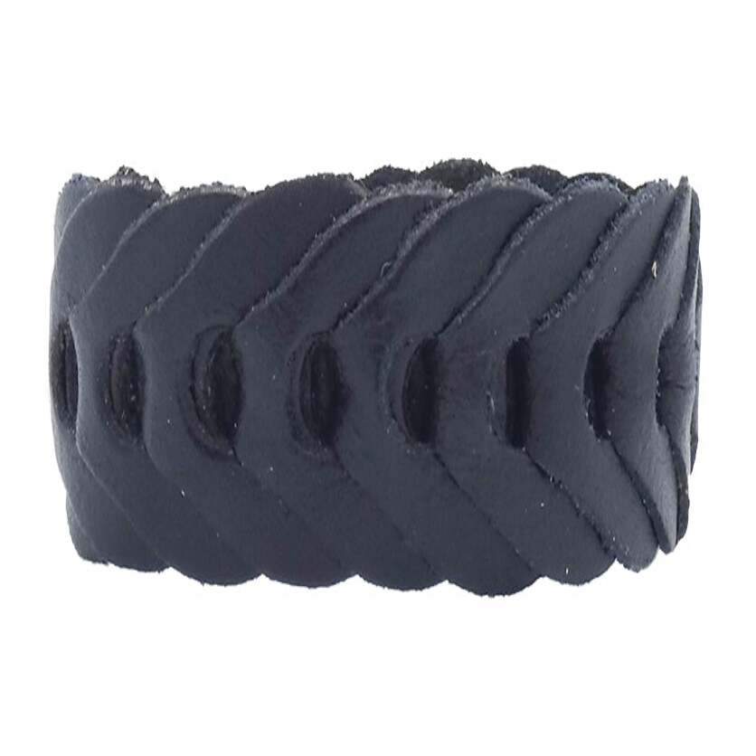 Arno bracelet in hand-woven artisan leather 2.5cm