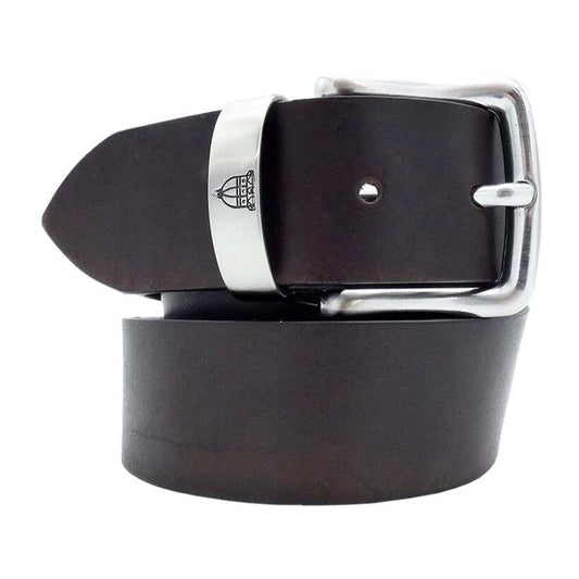 Duomo-Gürtel aus Made in Italy-Leder mit Zamak-Schnalle