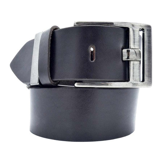 Ceinture en cuir Firenze 4 cm avec boucle en zamak couleur bronze