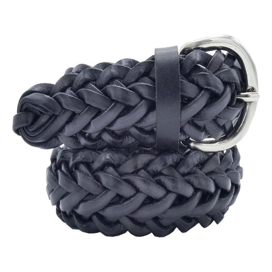 Ceinture en cuir tressee main avec boucle artisanale - Iris