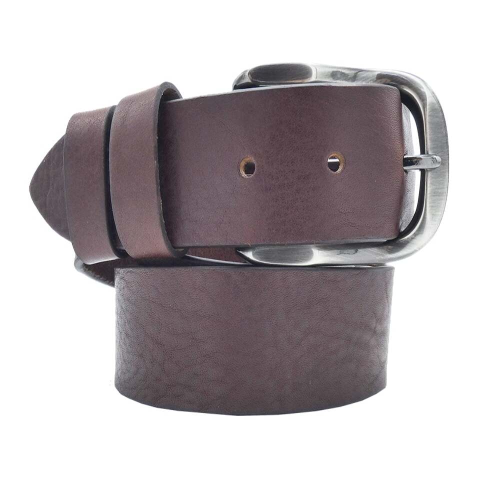 4cm Napoli Leather Belt with Zamak Gunmetal Buckle
