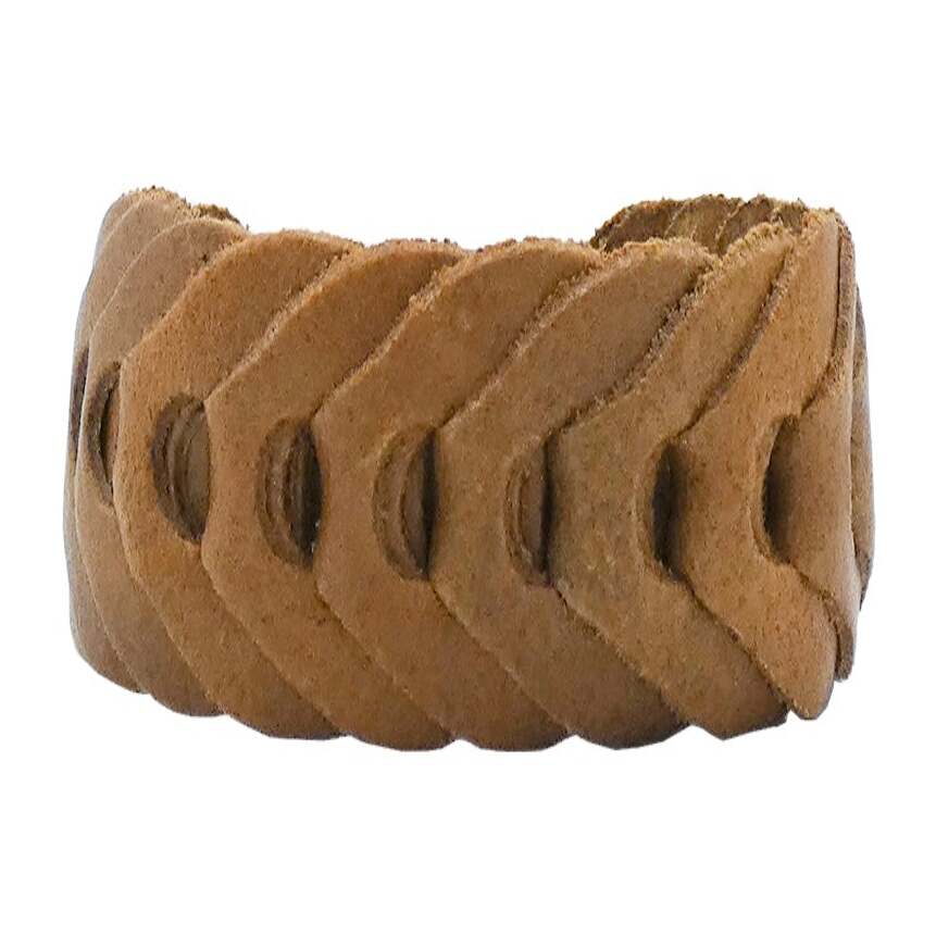 Arno bracelet in hand-woven artisan leather 2.5cm