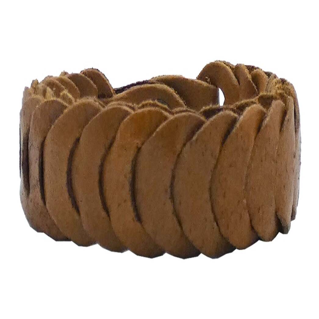 Bracelet tresse Como en cuir artisanal Made in Italy
