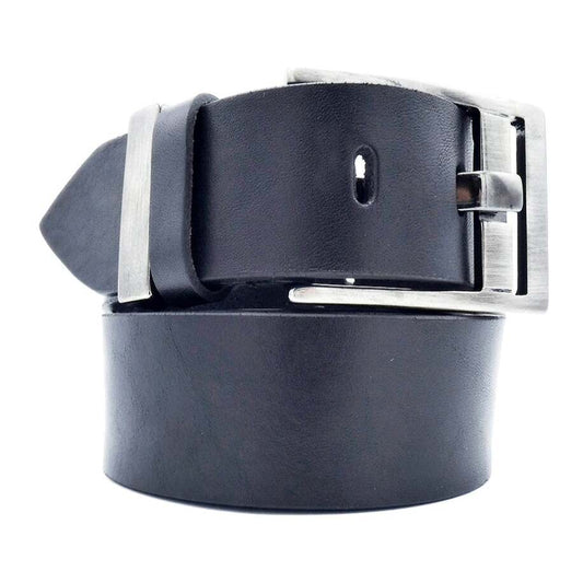 4cm Firenze leather belt with gunmetal zamak buckle