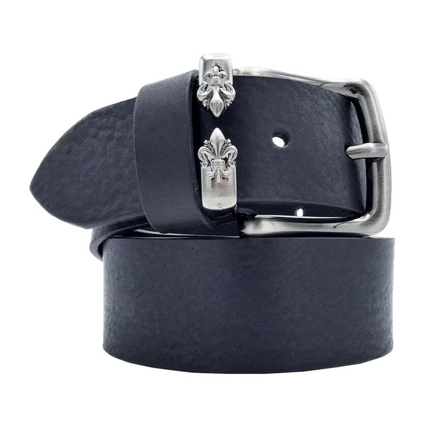 Fibbia Per Cintura In Metallo Urban Backwoods Fleur-De-Lis - 73x72 Mm, Adatta Per Cinture Fino A 4 Cm