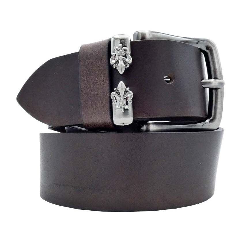 Cinturón de piel Gigli, hecho a mano en Italia.