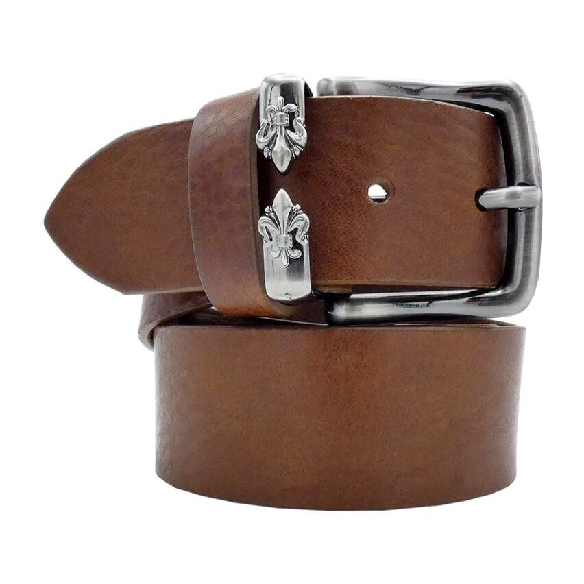 Cinturón de piel Gigli, hecho a mano en Italia.