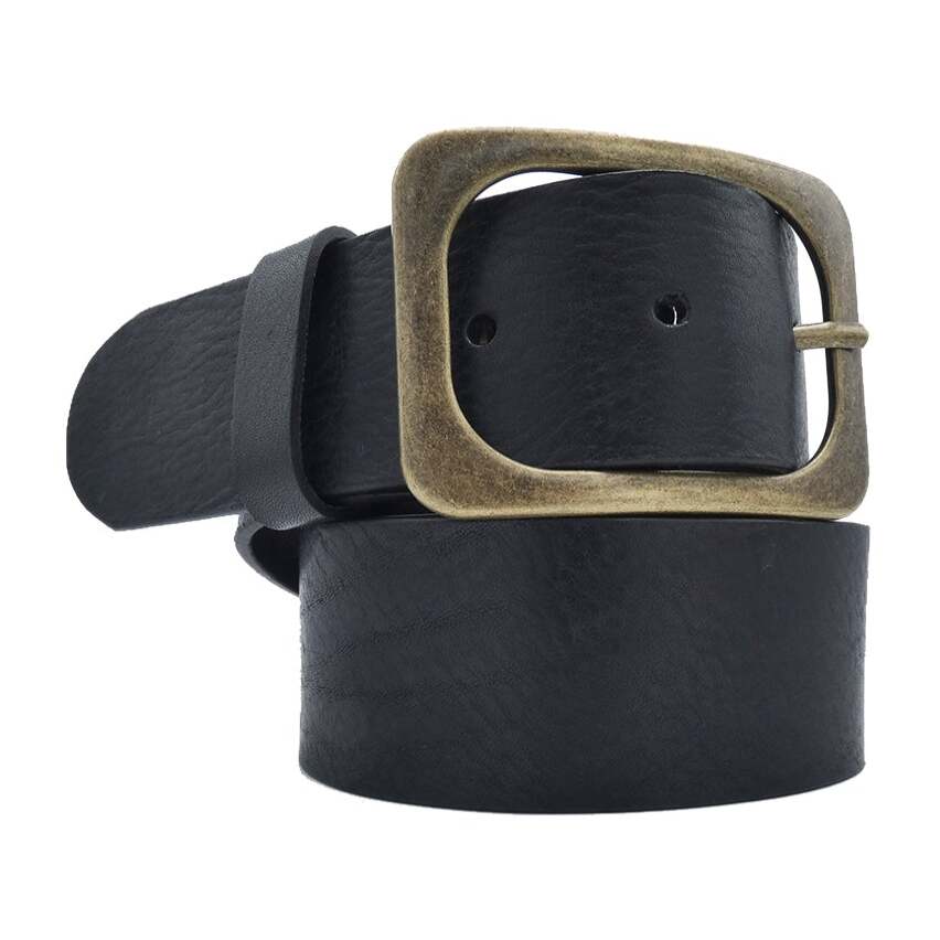 Kandinski leather belt 100% vegetable tanned leather with handcrafted zamak buckle