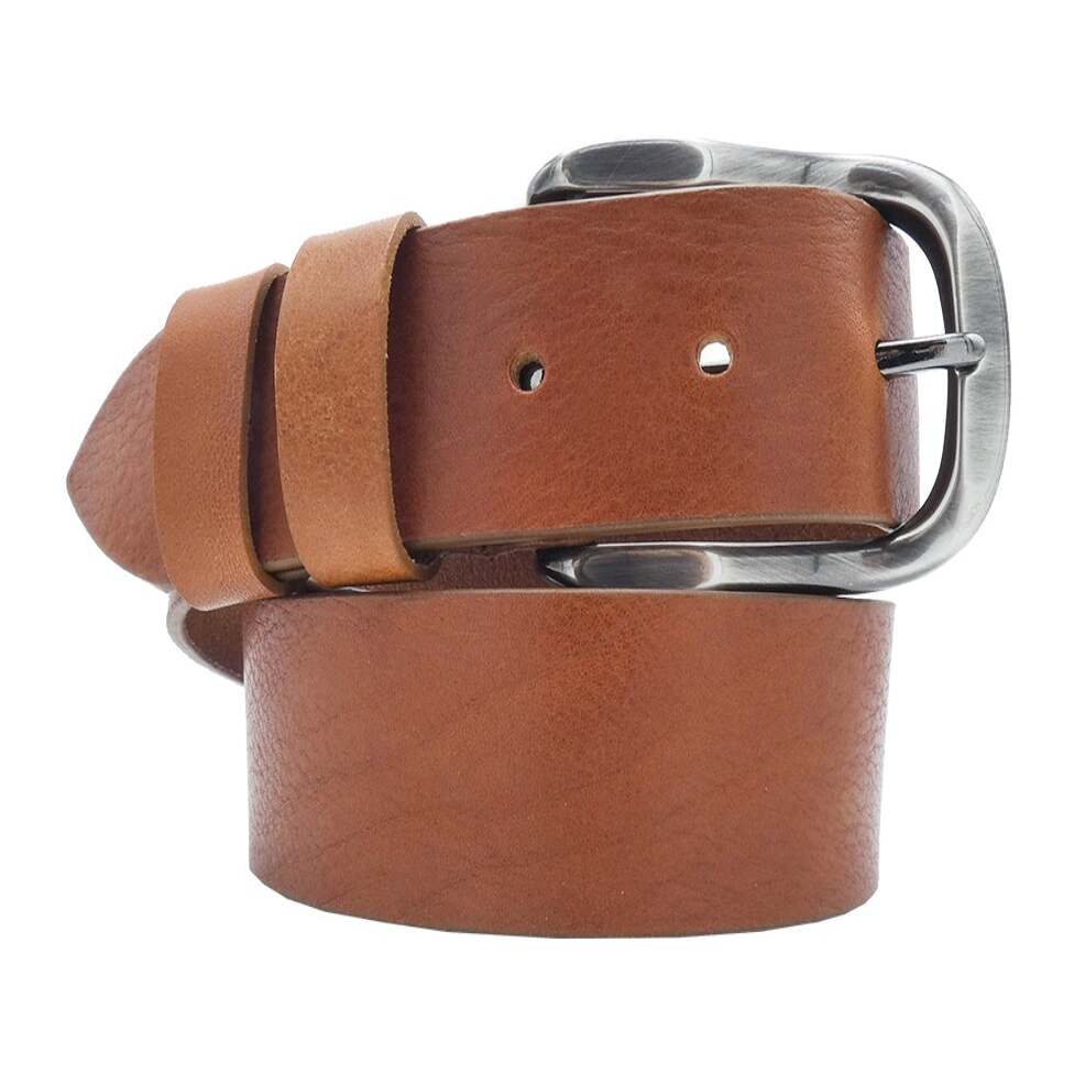 4cm Napoli Leather Belt with Zamak Gunmetal Buckle