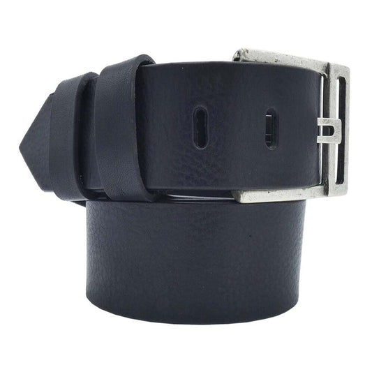 3.5cm Rinascimento leather belt with handcrafted antique silver zamak buckle