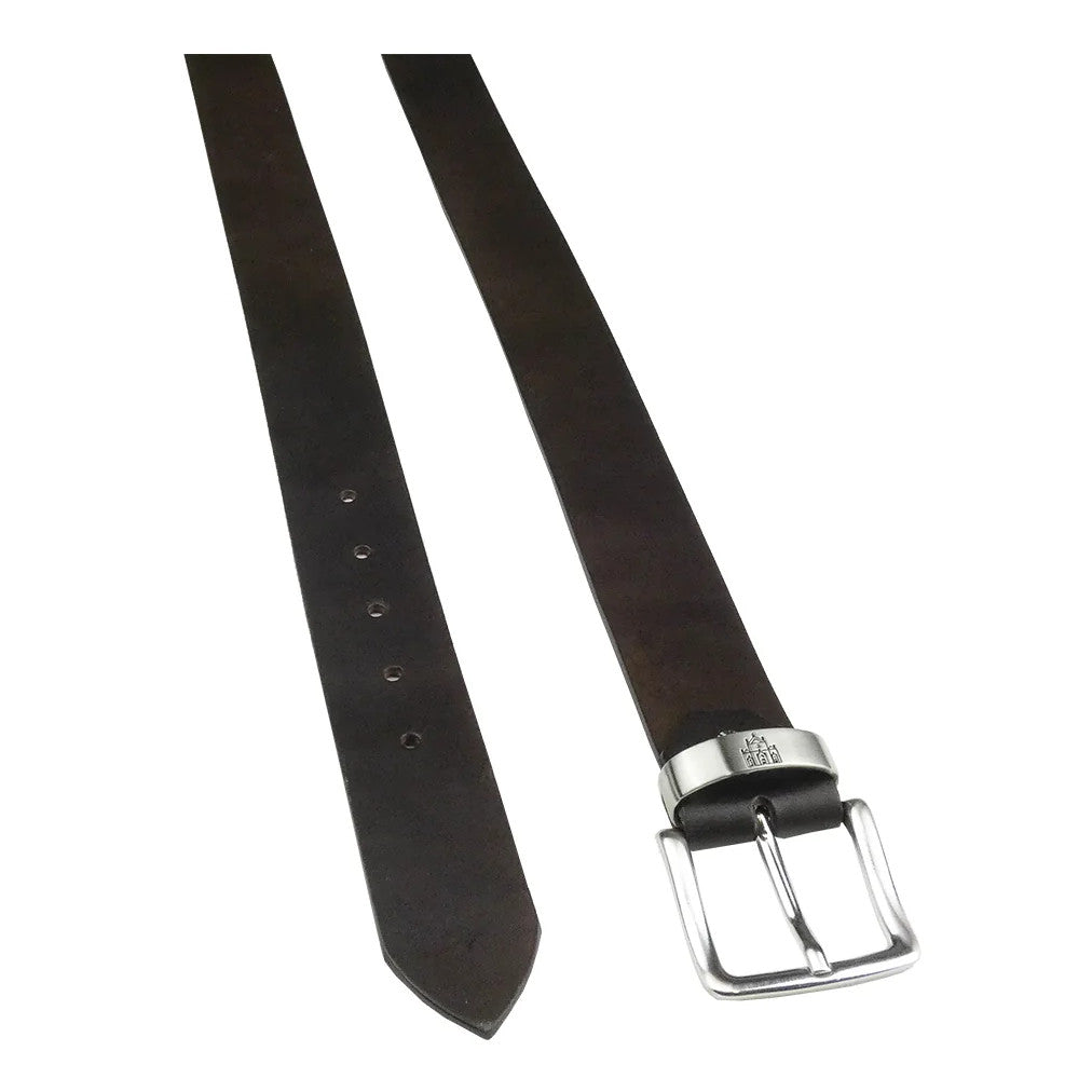 Santa Croce belt in Made in Italy leather with satin zamak buckle